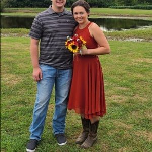 Rust colored dress